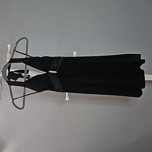 Black Halter Taboo dress with jewel broach size S
